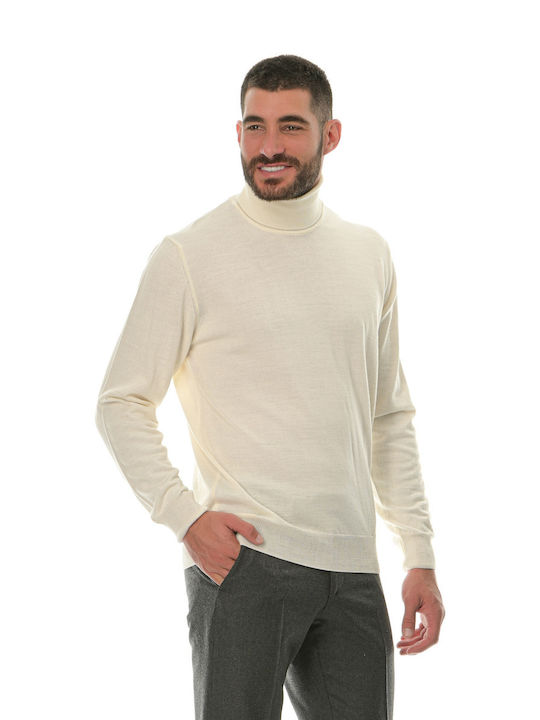 ATELIER woollen pinyon turtleneck - MS100-1 Ecru