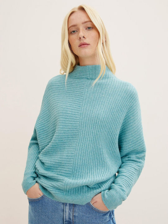 Tom Tailor Damen Langarm Pullover Hellblau