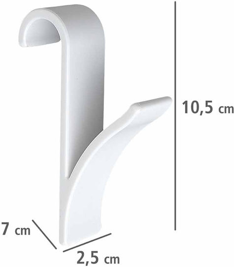 Wenko 4468160100 Άγκιστρο Μπάνιου Μονό ​2.5x10.5cm Λευκό