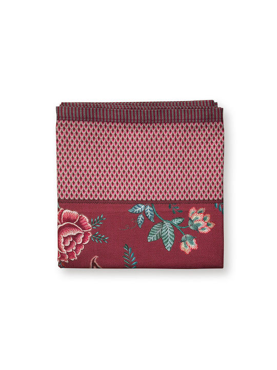 PiP Studio Τραπεζομάντηλο Βαμβακερό Flower Festival Κόκκινο 150x300εκ.