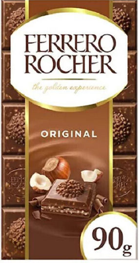 Ferrero Rocher Original Σοκολάτα Γάλακτος Φουντούκια 90gr