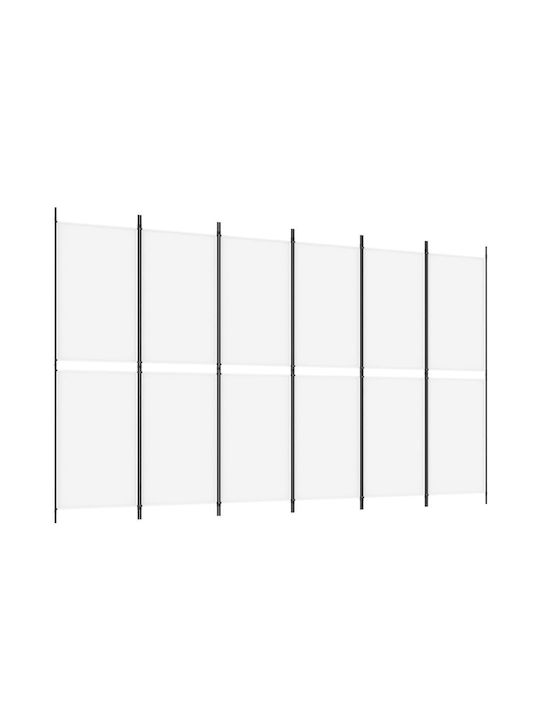 vidaXL Decorative Room Divider Fabric with 6 Panels 300x180cm