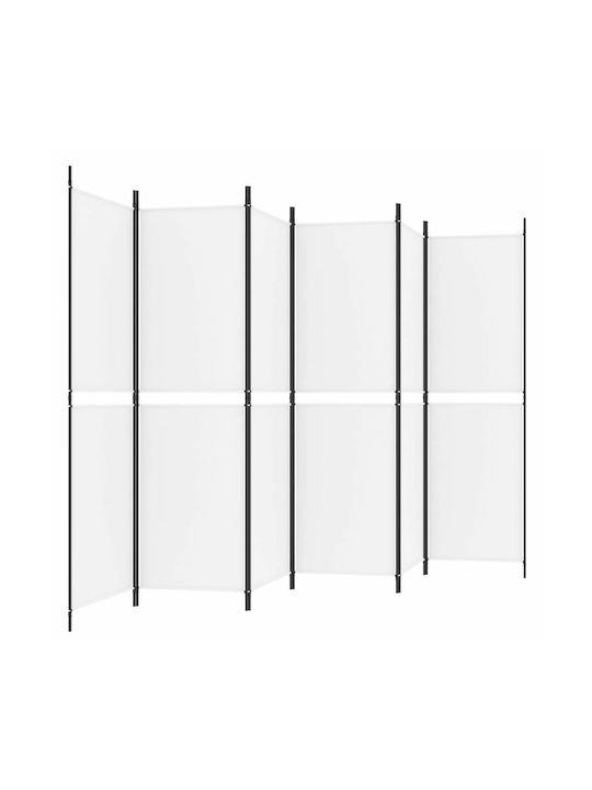 vidaXL Decorative Room Divider Fabric with 6 Panels 300x180cm