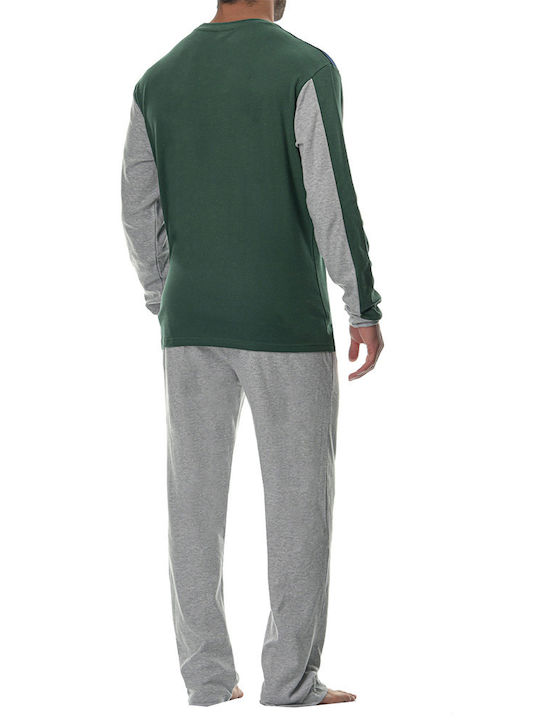 Apple Boxer Men's Winter Cotton Pajamas Set Green