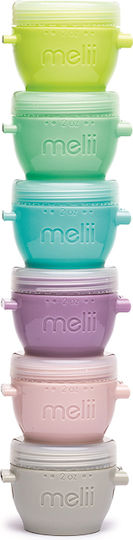 Melii Snap & Go Комплект Пластмасови Кутии за Храна Многоцветни с Отделения 6 бр