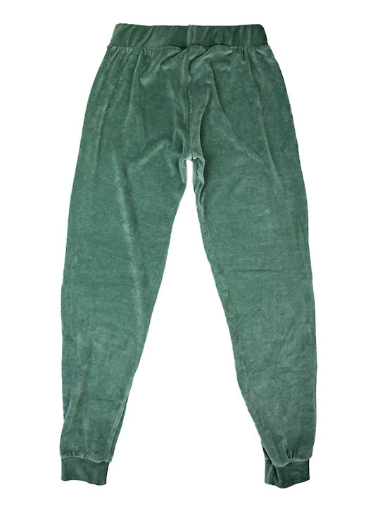 Paco & Co Women's Jogger Sweatpants Green Velvet
