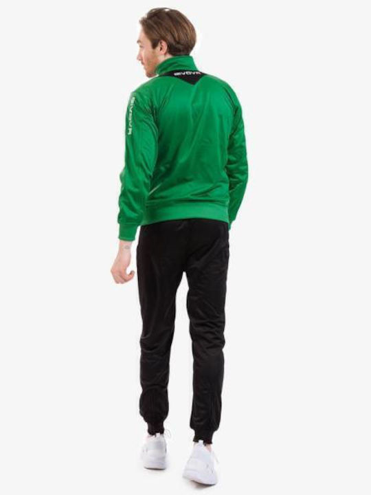 Tuta Visa Football Tracksuit Glossy with Elastic Green