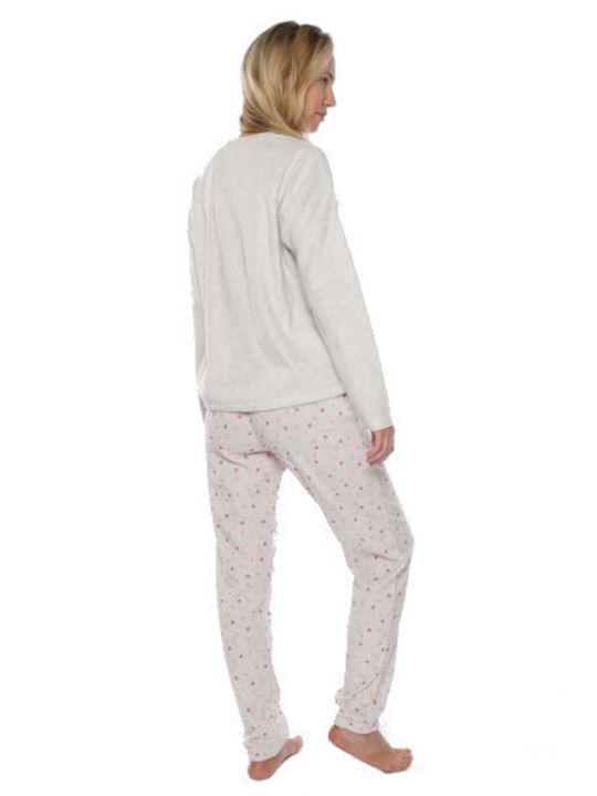 Muydemi Winter Women's Pyjama Set Fleece Gray