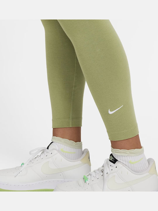 Sportswear Essential Training Γυναικείο Cropped Κολάν Ψηλόμεσο Χακί
