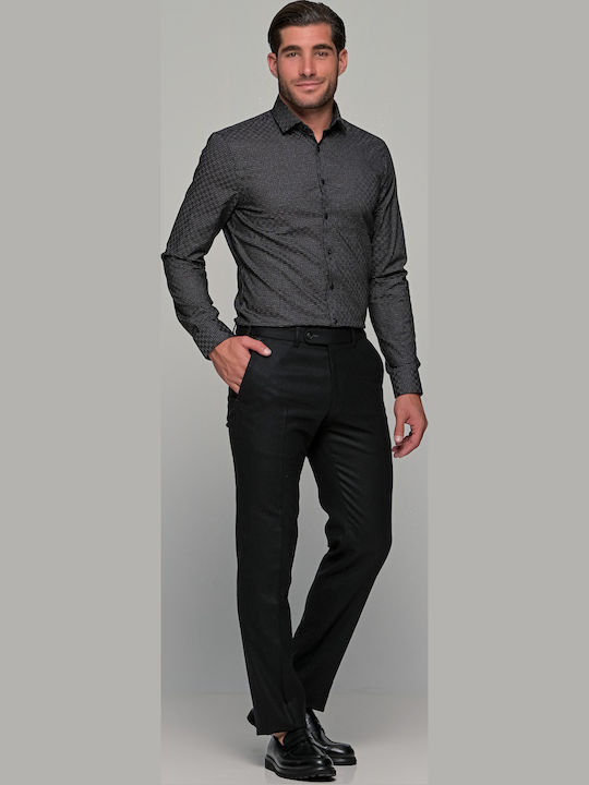 Sergio Trousers Suit in Loose Fit Black