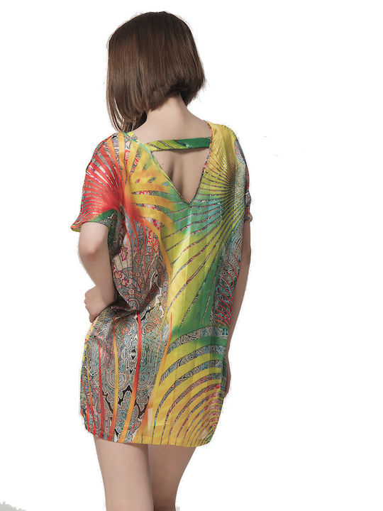 Luna Μargarita Women's Mini Caftan Beachwear Multicolour