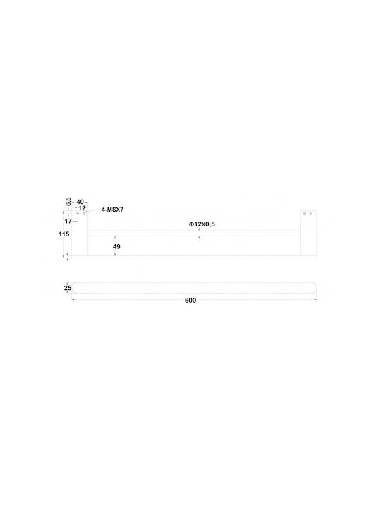 Sparke Lume 11 Double Wall-Mounted Bathroom Rail ​60x60cm Gun Metal Grey