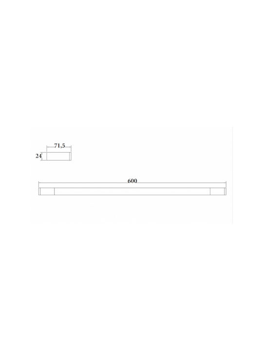Sparke Palmia 11 Single Wall-Mounted Bathroom Rail ​60x60cm Black