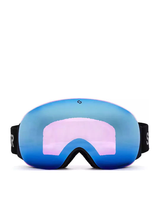 Sinner Avon Ski- & Snowboardbrille Erwachsene Schwarz mit Linse in Blau Farbe