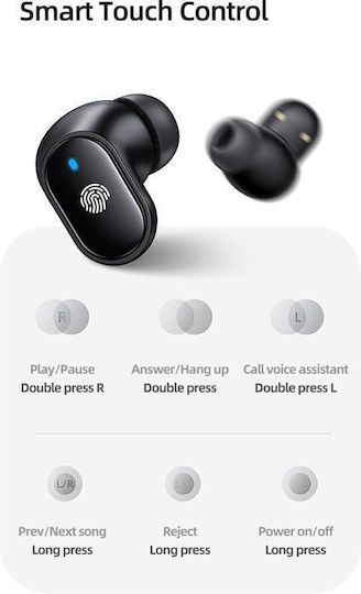 Usams BH11 Earbud Bluetooth Handsfree Căști cu Carcasă de Încărcare Roșu