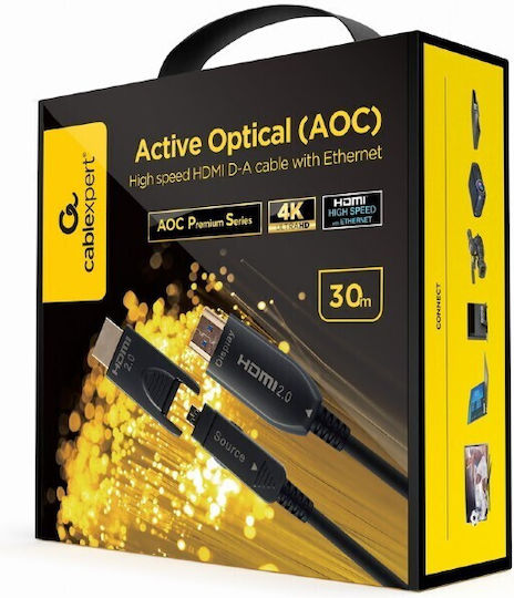 Cablexpert HDMI 2.0 Premium High Speed 4K 60Hz HDR Cable HDMI male - HDMI male 30m Μαύρο