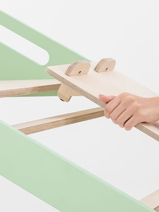 Sleepy Pat pentru Copii Montessori Single Verde pentru Saltea 90x200cm