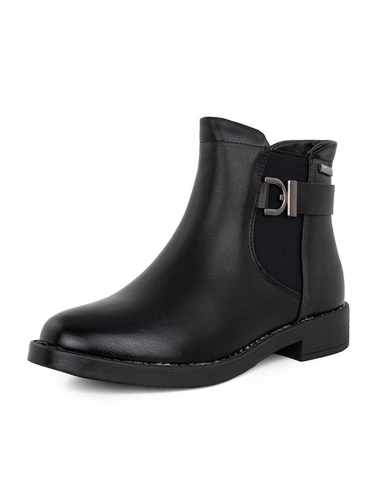 M+M low boots with zipper 1219 -Black