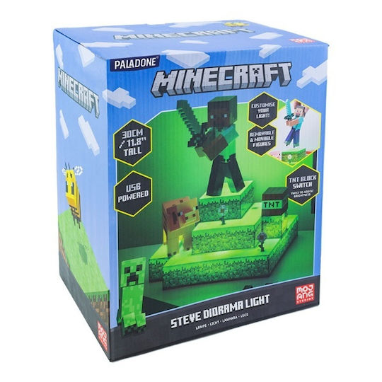 Paladone Kids Decorative Lamp Minecraft Multicolour 25x23x30εκ.