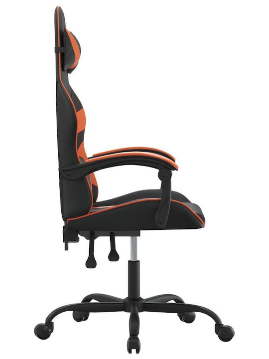 vidaXL 349549 Καρέκλα Gaming Δερματίνης Μαύρο / Πορτοκαλί