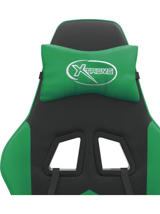 vidaXL 349594 Artificial Leather Gaming Chair Black / Green