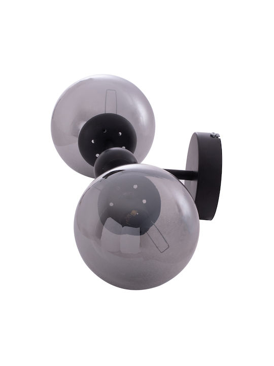 HomeMarkt Modern Lamp Wall with Socket E27 Black 50x15x20cm