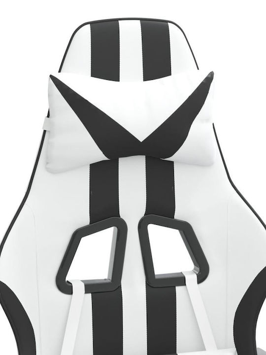 vidaXL 349541 Gaming Stuhl mit Fußstütze White / Black