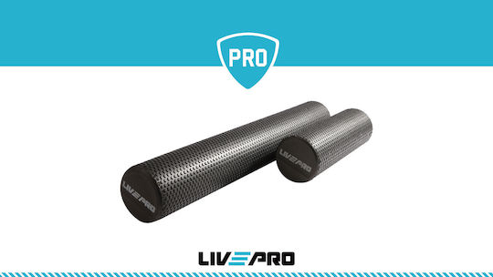 Live Pro Pilates Round Roller 45cm Black