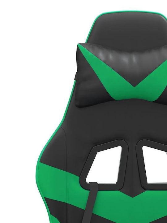 vidaXL 349558 Καρέκλα Gaming Δερματίνης με Υποπόδιο Πράσινη