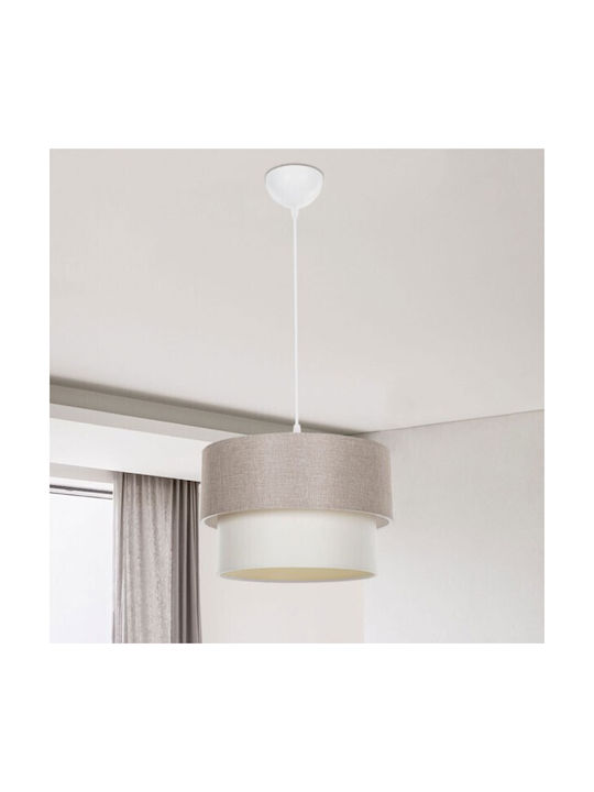 Pakketo PWL-1194 Adjustable Beige Pendant Ceiling Light with E27 Socket 30x30x72cm