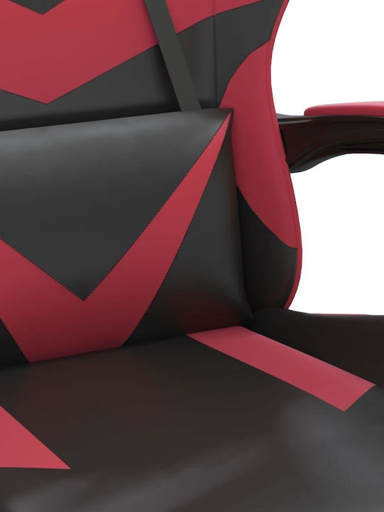 vidaXL 349562 Artificial Leather Gaming Chair with Footrest Black/Burgundy