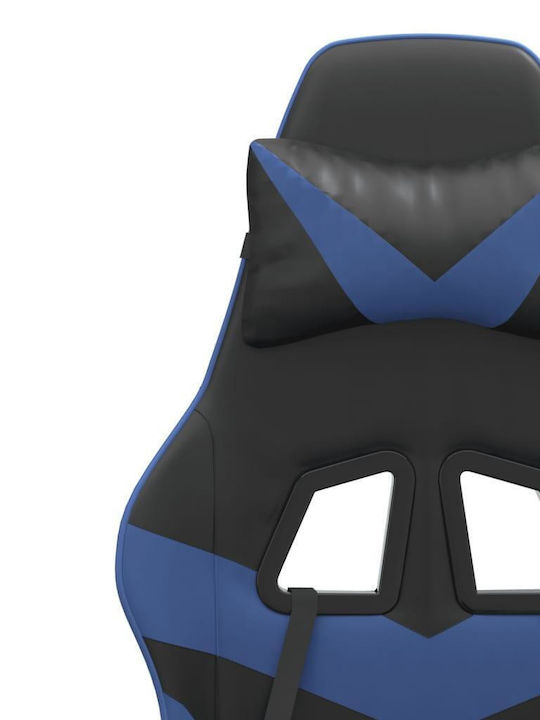 vidaXL 349555 Καρέκλα Gaming Δερματίνης με Υποπόδιο Μαύρο/Μπλε