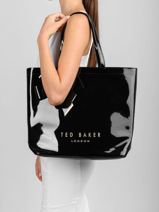 Ted Baker Knot Bow Large Icon Γυναικεία Τσάντα Shopper Ώμου Μαύρη