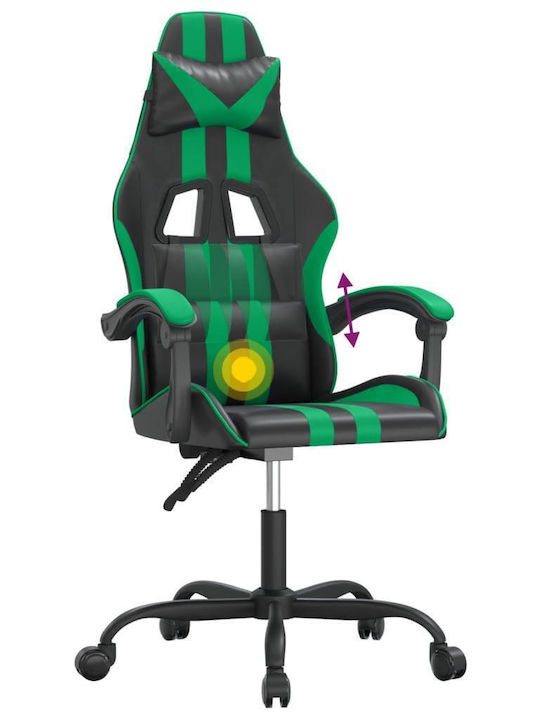 vidaXL 349522 Геймърски стол Black / Green