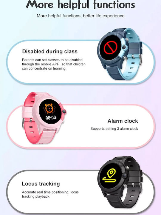 INTIME Kids Digital Watch with GPS and Rubber/Plastic Strap Black