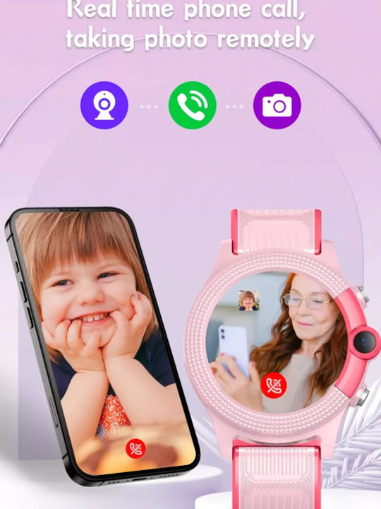 INTIME Kids Digital Watch with GPS and Rubber/Plastic Strap Black