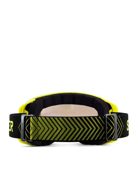 Sinner Unisex Ski & Snowboard Goggles Kids Yellow with Lens in Orange Color