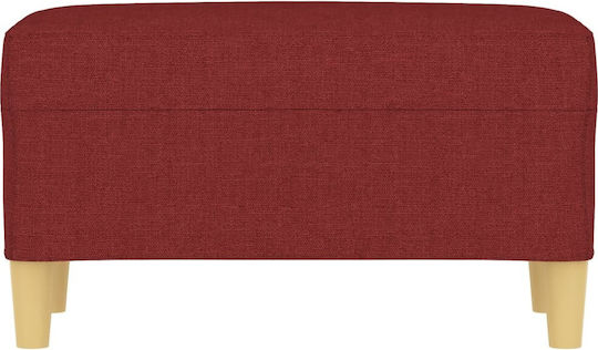 Burgundy Fabric Upholstered Bench Stool 70x35x41 cm