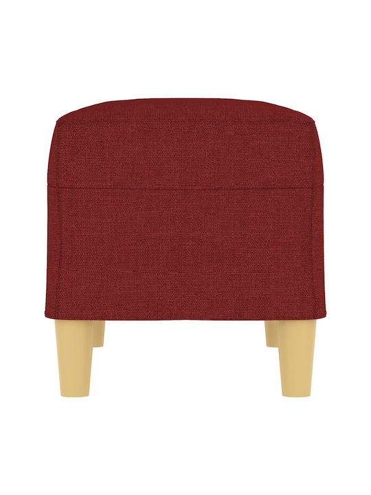 Burgundy Fabric Upholstered Bench Stool 70x35x41 cm