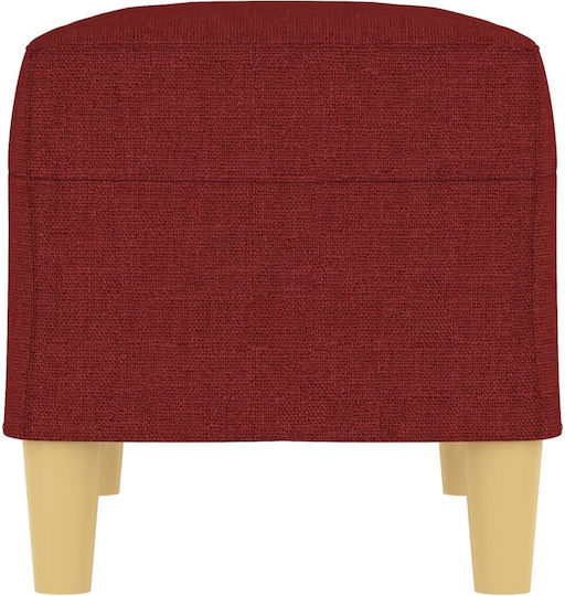 Burgundy Fabric Upholstered Bench Stool 70x35x41 cm