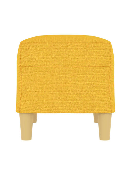 Fabric Upholstered Bench Stool Open Yellow 70x35x41cm