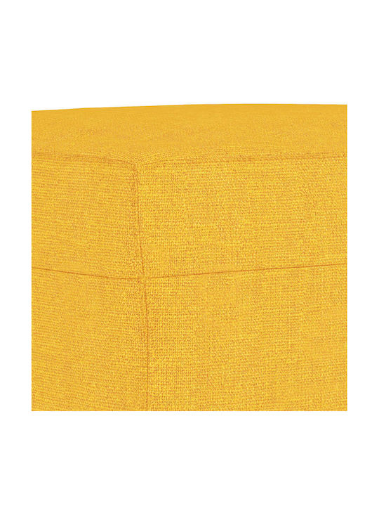 Fabric Upholstered Bench Stool Open Yellow 70x35x41cm