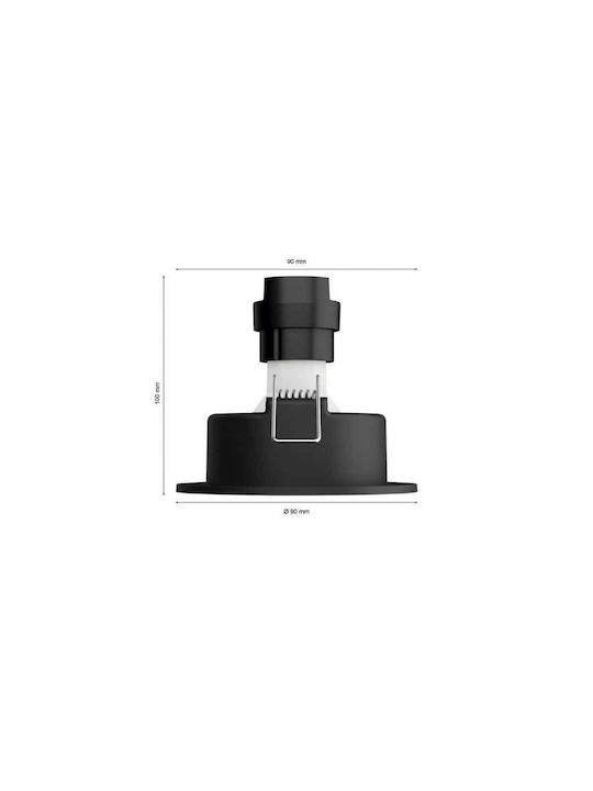 Philips Centura Rund Metallisch Einbau Spot mit integriertem LED RGB Silber 9x9cm. 1Stück
