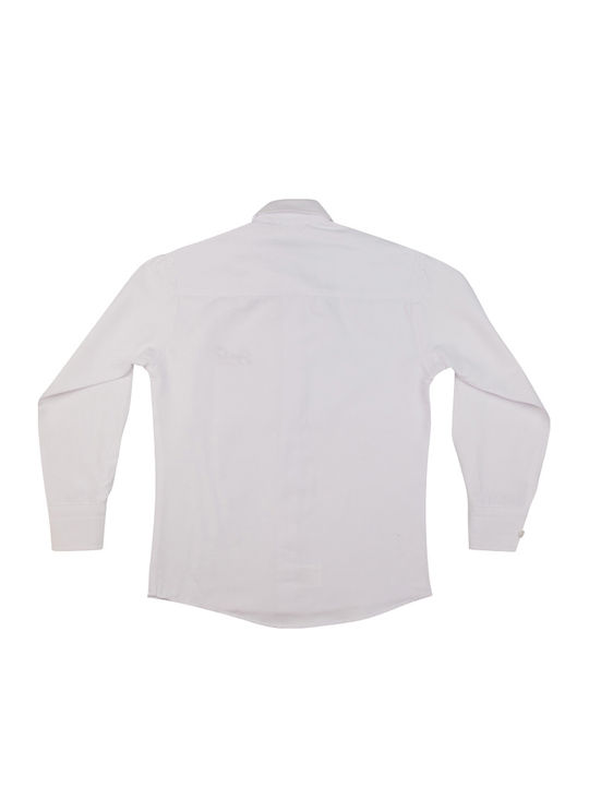 Kids Shirt Long Sleeve White Shirt 93006