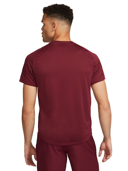 Nike Court Victory Herren Sport T-Shirt Kurzarm Dri-Fit Burgundisch