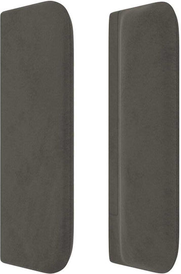 vidaXL Tăblie De Pat Din Țesătură Gri Închis 163x88cm