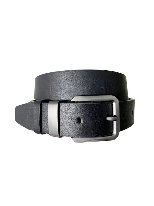 Ustyle Men's Artificial Leather Wide Belt Black