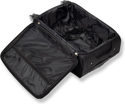 Cardinal 3700 Cabin Travel Suitcase Fabric Black with 4 Wheels Height 50cm 3700/50