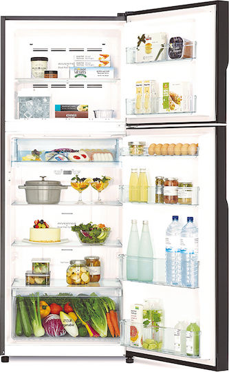 Hitachi Ψυγείο Δίπορτο 407lt Total NoFrost Υ177xΠ68xΒ72εκ. Inox R-VX471PRU9-1 BSL
