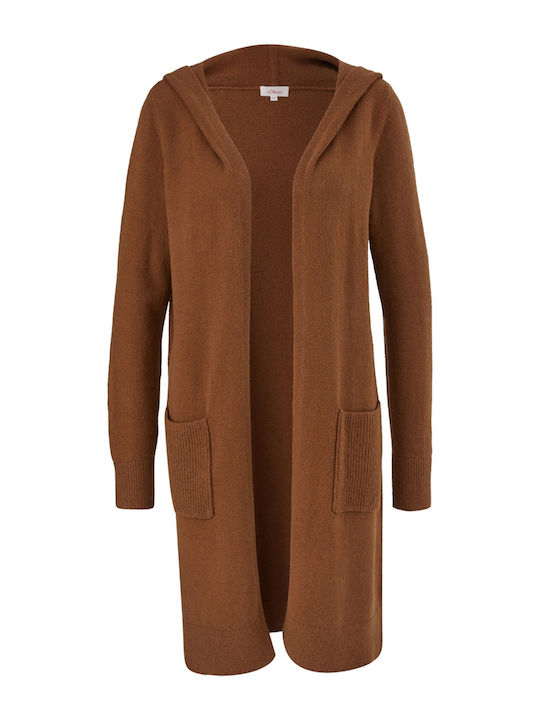 Red Label Long Women's Cardigan Brown